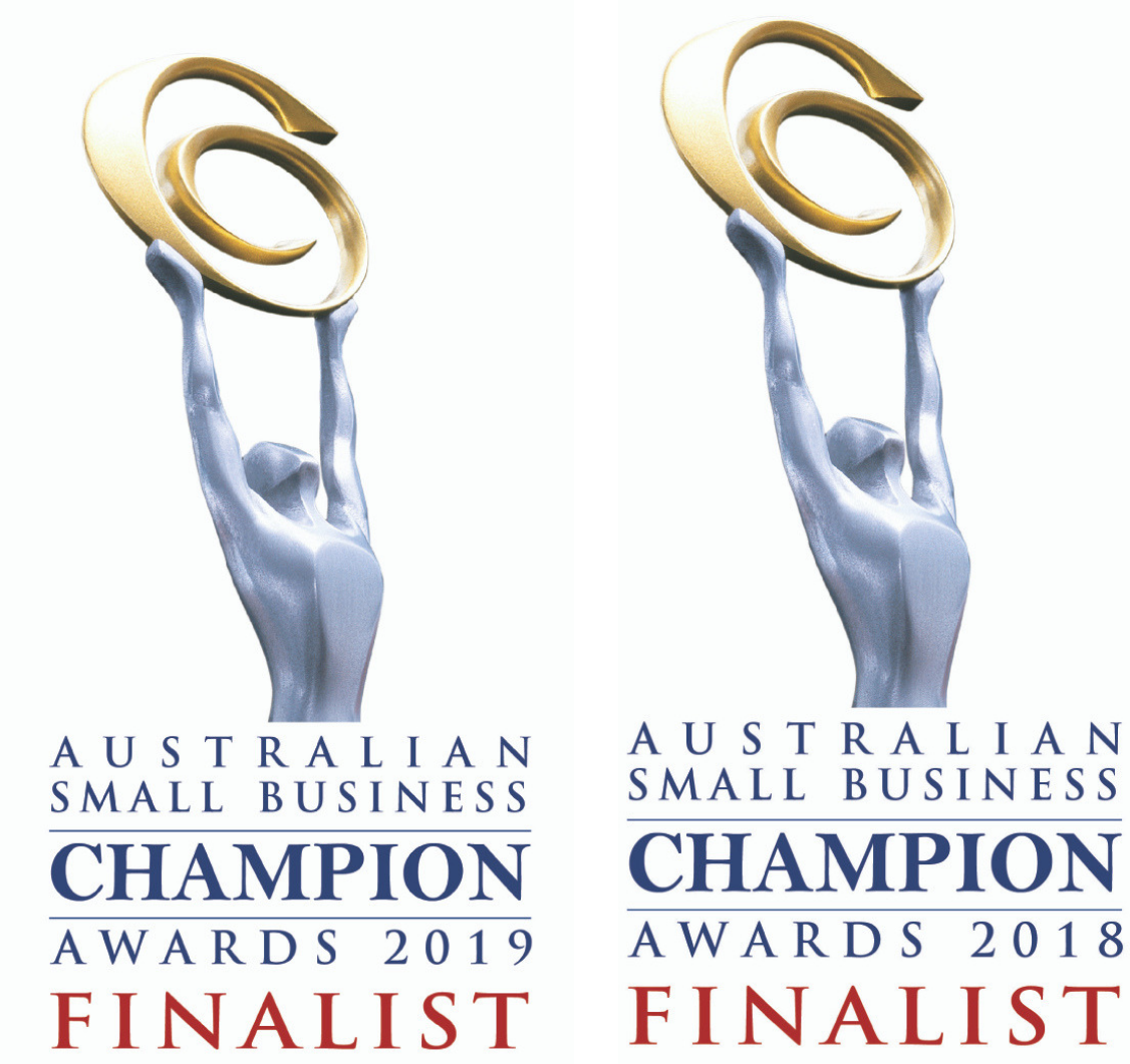 Australia small business campion awards 2019 & 2018 finalist logo