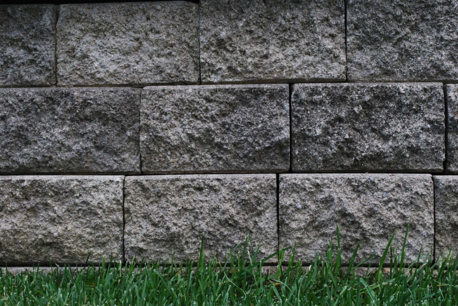 a close-up of retaining wall