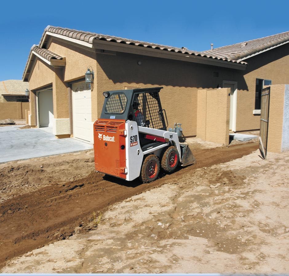 A bobcat loader on a construction site