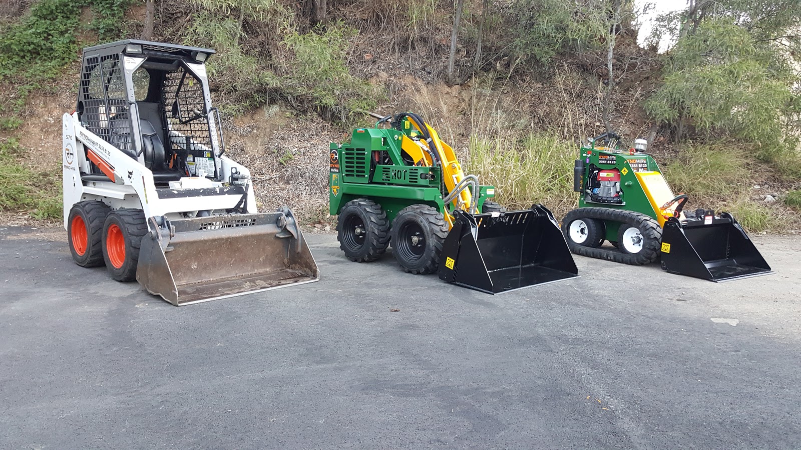 Three sizes of loaders