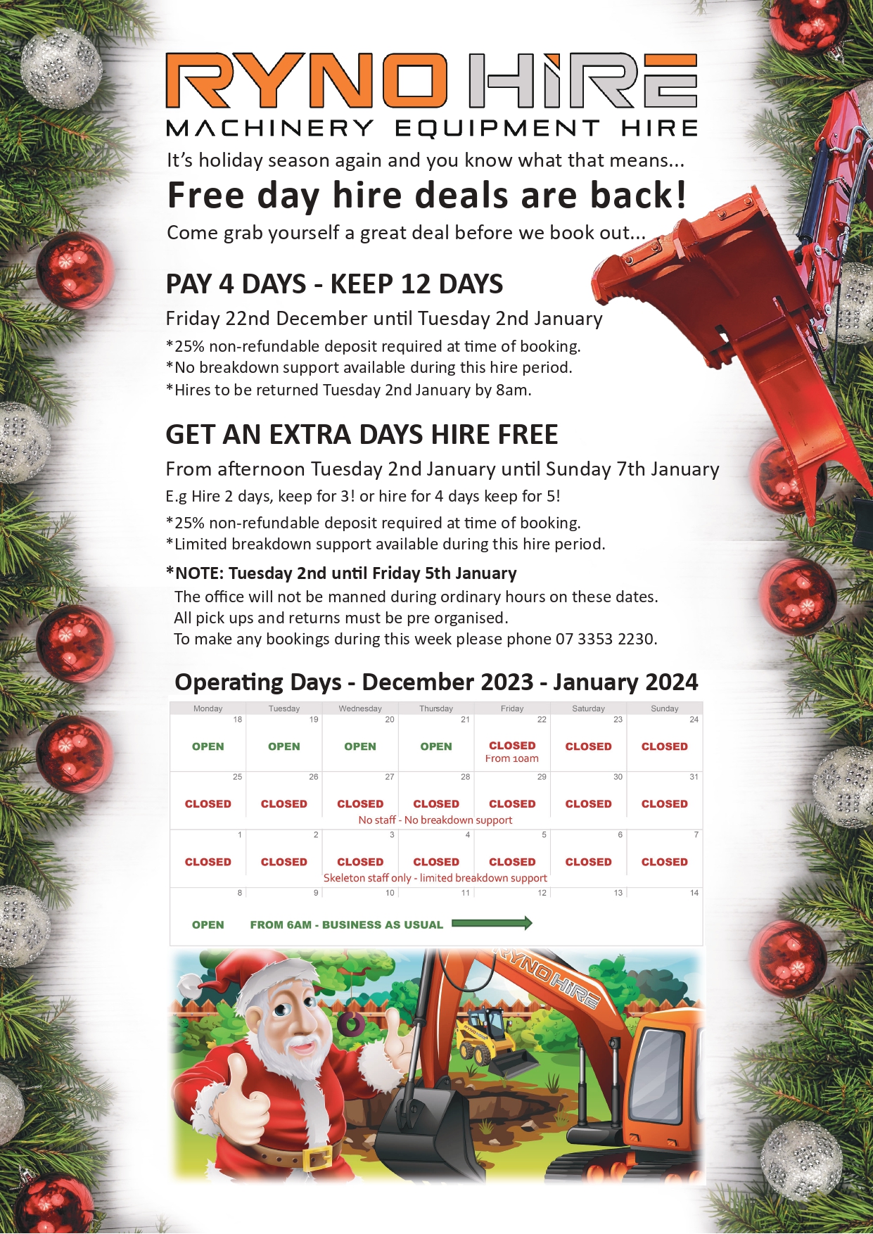 Ryno Hire End of year deals