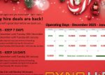 Christmas free days hire deals 2025