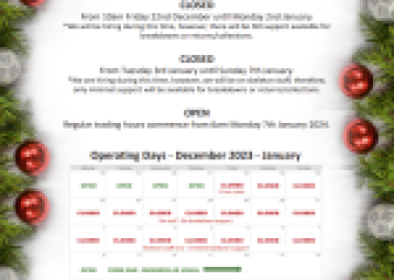 Christmas trading hours