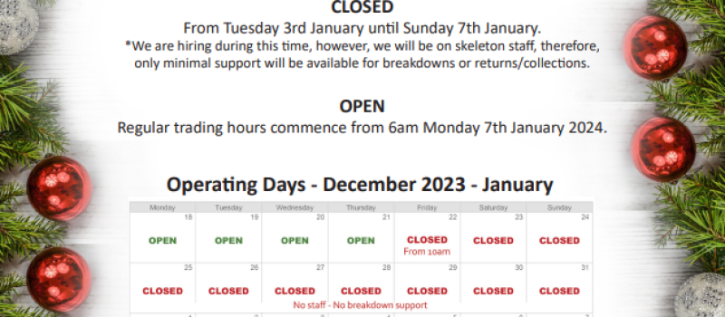 Christmas Trading Hours